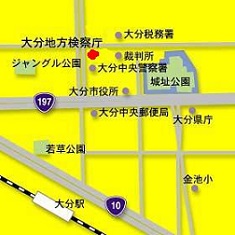 大分地方検察庁付近の地図