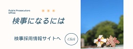 検事になるには　検事採用情報サイトへ